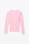 alexander wang 罗纹棉长袖 t 恤 light pink