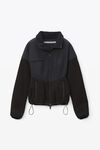alexander wang 泰迪抓绒和尼龙塑形夹克 black
