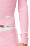 alexander wang 罗纹棉长袖 t 恤 light pink