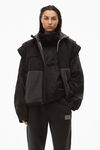 alexander wang 酸洗密绒运动裤 acid black