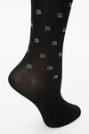 alexander wang 水晶尼龙过膝袜 black