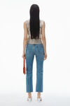 Alexander Wang vintage light indigo 高腰烟管牛仔裤