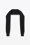 Alexander Wang black hybrid ribbed scarf with sleeves