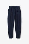alexander wang puff logo sweatpant in glitter terry nine iron