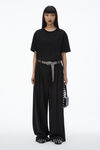 Alexander Wang black 黑色棉质平纹针织徽标 t 恤