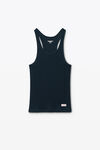 Alexander Wang navy racerback tank in ribbed cotton jersey