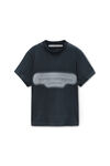 Alexander Wang washed black 反光光环印花徽标 t 恤