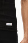 alexander wang 罗纹棉背心 black