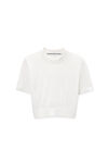 Alexander Wang soft white 白色透明珠烫钻圆领 t 恤