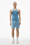 Alexander Wang washed blue men's racerback tank in ribbed cotton