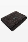Alexander Wang black multi 杂黑色粗花呢针织围巾