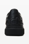 puff pebble leather sneaker with logo