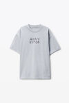Alexander Wang light heather grey light grey cotton boxy logo t-shirt