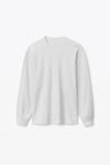 alexander wang 中性款棉质保暖华夫格长袖衫  heather grey