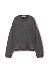 Alexander Wang vintage grey 棉质毛圈布男士徽标装饰圆领运动衫