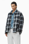 Alexander Wang light heather grey logo embroidered oversized sweatpants in heavy cotton terry