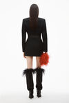alexander wang blazer dress in wool tailoring black