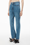 FLY HIGH-RISE STACKED JEAN IN DENIM