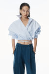 Alexander Wang vintage navy logo waistband pleated sweatpants