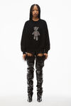 alexander wang 强缩羊毛水晶 beiress 套头衫 black