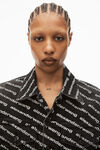 Alexander Wang grey aged/white falling back logo jacket in grey aged denim