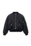 Alexander Wang black logo-embroidered bomber jacket