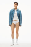 Alexander Wang white brief underwear in ribbed jersey