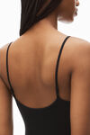 Alexander Wang black cami bodysuit in ribbed jersey