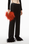 alexander wang crystal thong pant in silk charmeuse black