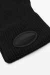 Alexander Wang black dome logo gloves in ribbed wool stretch
