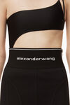 alexander wang 徽标装饰弹力超短裙 black