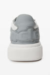 Alexander Wang white/grey puff pebble sneaker in leather