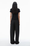 Alexander Wang black logo-print shrunken jersey tee