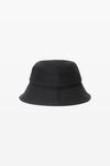 Alexander Wang washed black unisex distressed logo bucket hat