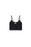 Alexander Wang black 罗纹针织无缝吊带背心