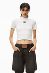 alexander wang 紧身针织半高领上衣  soft white