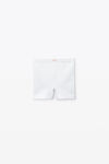 Alexander Wang white bike short in in seamless ribbed knit