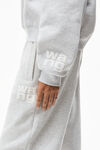 alexander wang 发泡徽标装饰硬挺毛圈布连帽衫 light heather grey