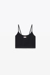 Alexander Wang black 罗纹针织无缝吊带背心
