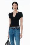 Alexander Wang black 黑色徽标铭牌套头衫