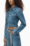 Alexander Wang vintage medium indigo 牛仔布机车夹克