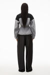 alexander wang 塑形长袖摇粒绒夹克  slate/black