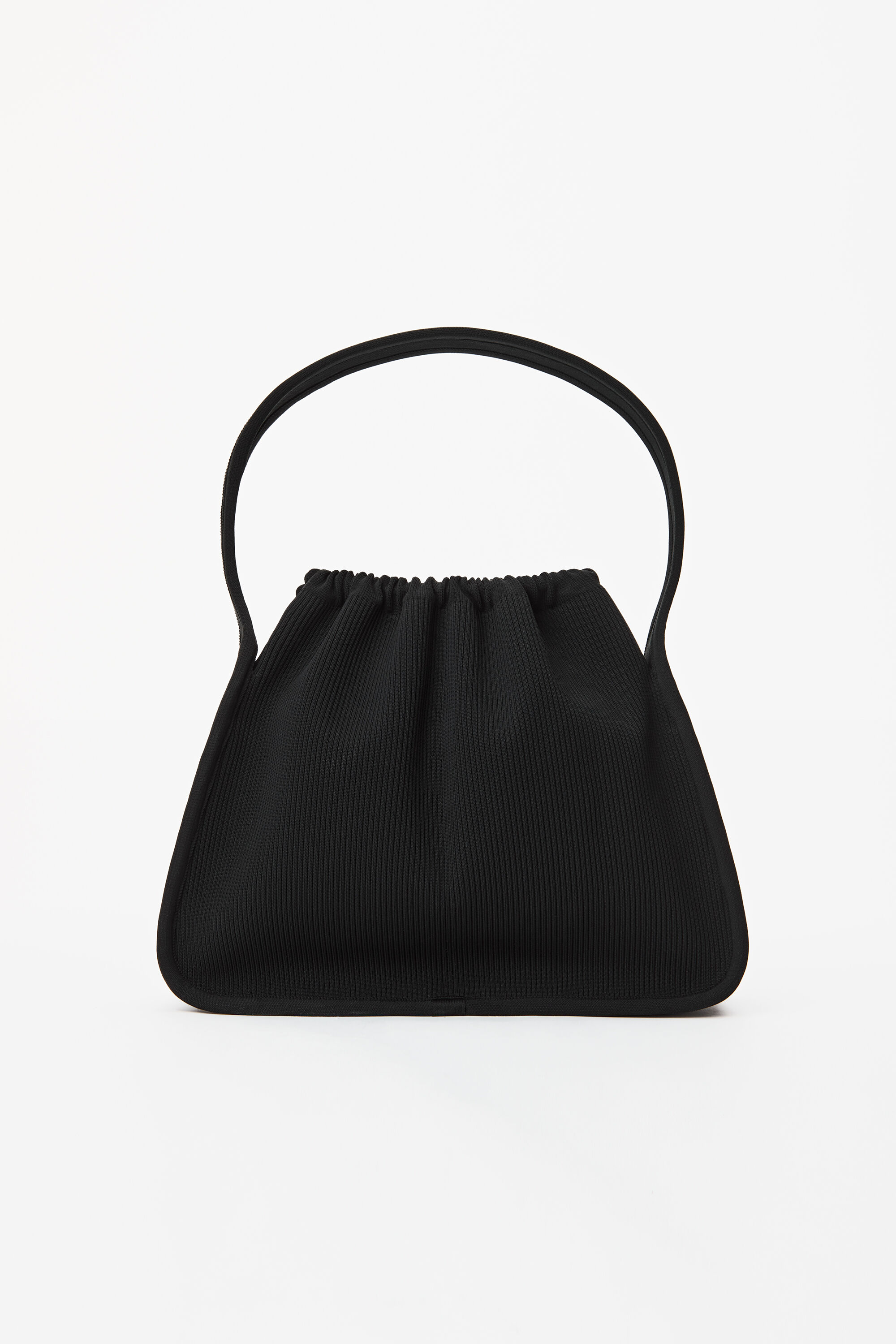 RYAN LARGE BAG IN RIBBED KNIT in BLACK | alexanderwang®