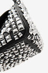 alexander wang 铆钉皮革小号新月流浪包 black