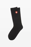 alexander wang 罗纹棉质运动袜 black