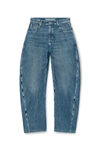 Alexander Wang vintage medium indigo 粘合接缝圆阔版型牛仔裤