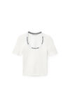 alexander wang 徽标提花弹力针织 t 恤 soft white
