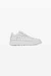 Alexander Wang optic white 徽标装饰发泡卵石纹皮革运动鞋