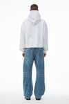 Alexander Wang white 厚实摇粒绒连帽衫