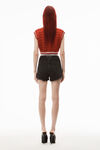 alexander wang bite flip shorts grey aged